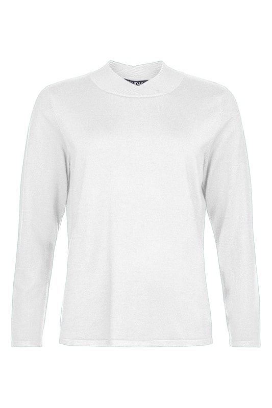 Stickad tröja med delad krage